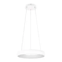 Lustră albă LED cu intensitate reglabilă cu abajur din metal ø 46 cm Cardona – Trio