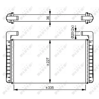 Schimbator caldura, incalzire habitaclu NRF 54299
