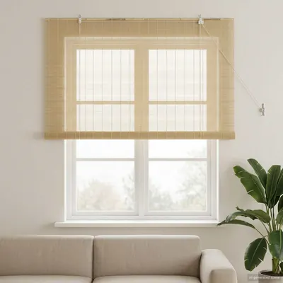 vidaXL Rulou textil natural 130 x 160 cm Bambus