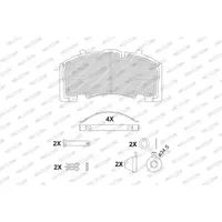 Set placute frana, frana disc FERODO FCV4584B