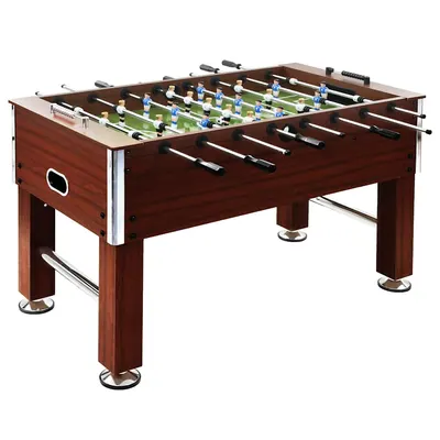 vidaXL Masă de fotbal, maro, 140 x 74,5 x 87,5 cm, oțel, 60 kg