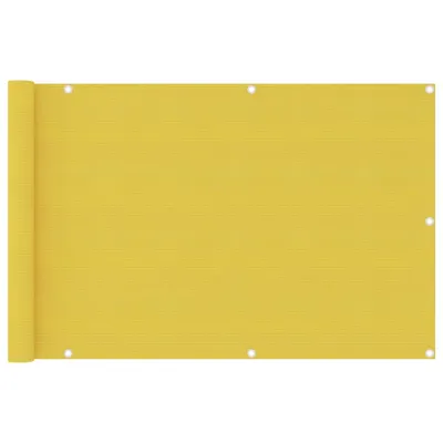 vidaXL Paravan de balcon, galben, 90 x 400 cm, HDPE