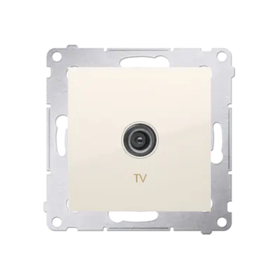 Priza TV, de capat pentru instalatii individuale, crem