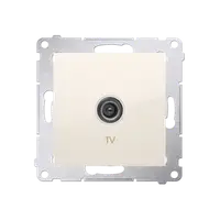 Priza TV, de capat pentru instalatii individuale, crem