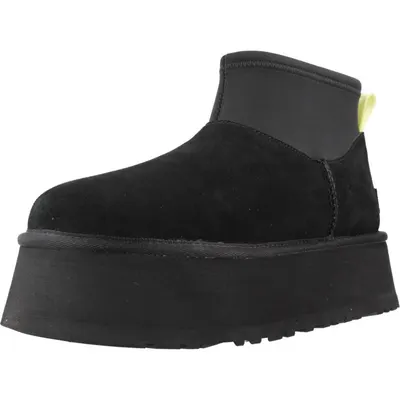 Cizme UGG Classic Dipper din piele întoarsă neagră