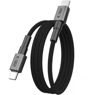 Cablu Date si Incarcare USB-C - USB-C Tech-Protect Ultraboost DNA MagTwist, 100W, 2m, Gri