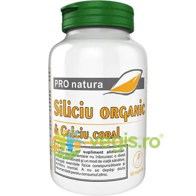 Siliciu Organic si Calciu Coral 60cps