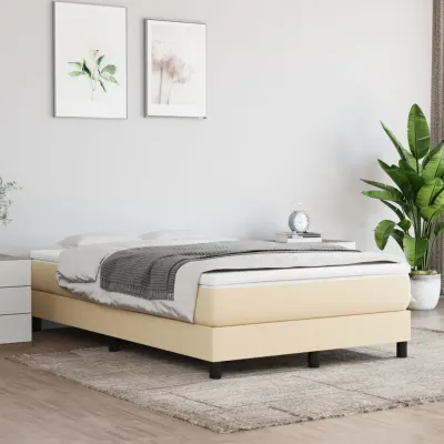 vidaXL Saltea cu arcuri buzunar, fermitate medie, crem, 120x200x20 cm, textil