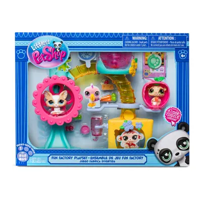 Set de joaca cu 2 figurine, Littlest Pet Shop, Carusel