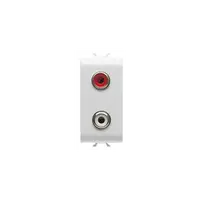Audio and Video Priza - Double Rca - 1 Module - White - Chorus
