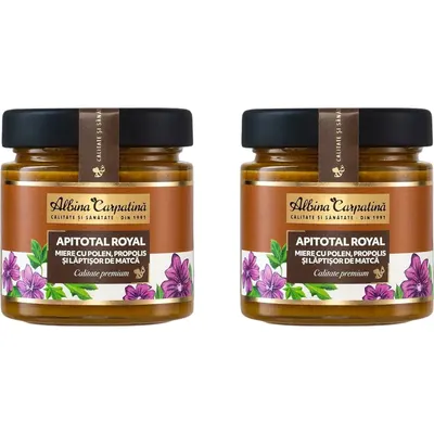 Pachet Miere cu Polen, Propolis si Laptisor de Matca Apitotal Royal 270g + 270g