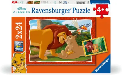 Puzzle Ravensburger 2 x 24 - Regele Leu, Cercul Vieții