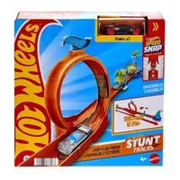 Set de joaca cu masinuta, Hot Wheels Stunt Track, Loop Flag Finish, JHK77