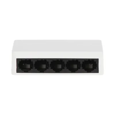 Switch cu 5 porturi Hikvision DS-3E0105D-E, 100 Mbps, 0.744 Mpps, 1.000 MAC, plug and play