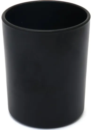 Cană de lumânare de sticlă Em Art - 200 ml, 7 x 8.3 cm, negru
