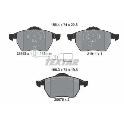 Set placute frana, frana disc TEXTAR 2339201