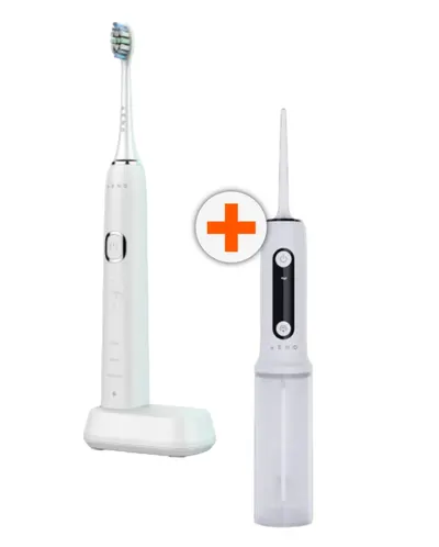 Set periuță de dinți electrică AENO - Sonic DB3 + Duș dentar AENO - ADI0001, alb