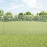 vidaXL Gard din plasă sudată cu stâlpi 50 x 1,2 m Oțel Galvanizat