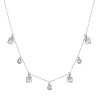 Lantisor argint 925, JW1766, model tip chocher, placat cu rodiu
