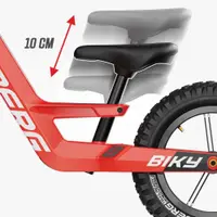 Bicicleta fara pedale Berg Biky Cross Rosu 12 inch, cu frana de mana, inaltime utilizator 90-120 cm