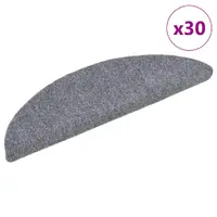 vidaXL Covorașe autoadezive pentru scări, 30 buc., 56x17x3 cm, gri deschis, semirotunde