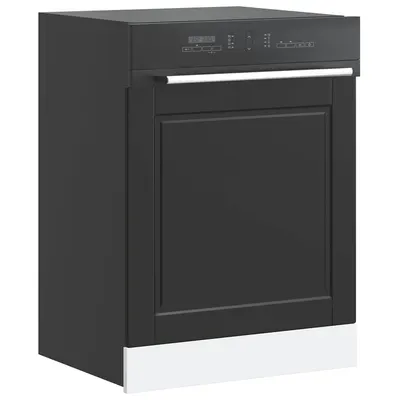 vidaXL Panou pentru mașină de spălat vase Porto Negru 60x1,5x57 cm lemn prelucrat