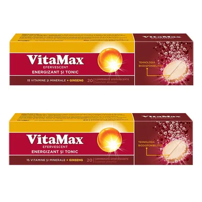 Pachet Vitamax Efervescent, Perrigo | 20 + 20 comprimate