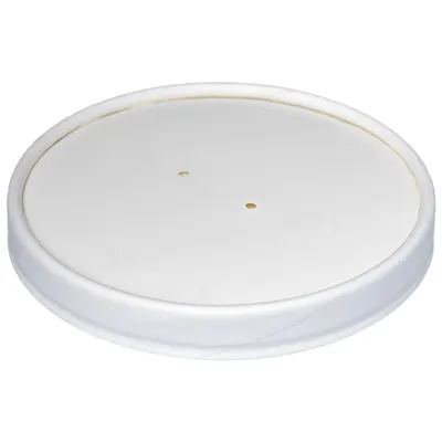Capace Biodegradabile, Compostabile de Carton, PLA Albe, Diametru 184 mm, 25 buc
