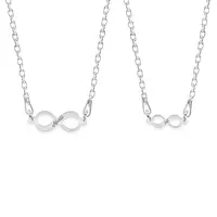 Ines - Set coliere personalizate infinit cu nume din argint 925