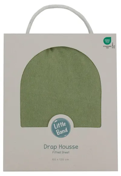 Cearșaf cu elastic Little band – 60x120 cm, lime