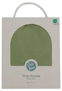 Cearșaf cu elastic Little band – 60x120 cm, lime