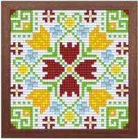 Set creativ cu cadru și pixeli Bright Toys - Broderie bulgară, Elbetitsa, Pixel Classic