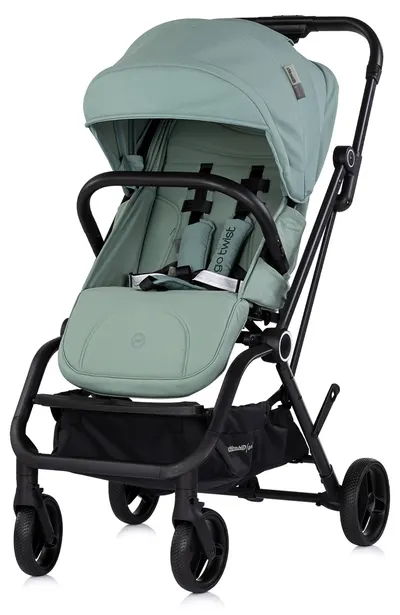 Cărucior pentru copii Chipolino - Go Twist, cu 360°, matcha