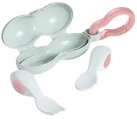 Set inovator de tacâmuri pentru bebeluși Doddl - 2 piese, roz deschis