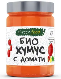 Hummus bio, cu roșii, 280 g, Green Food
