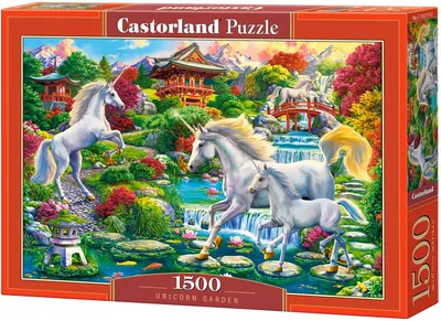 Puzzle Castorland din 1500 de piese - Grădina unicornilor