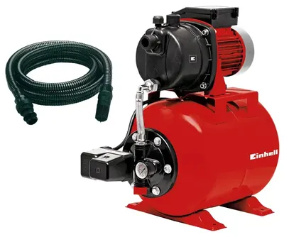 Pompă de presiune Einhell - Set GC-WW 6538, 650 W, 3800 l/h, 20 l, cu furtun