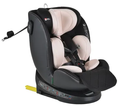 Scaun auto cu opțiune de somn Cangaroo - Castor, i-Size, 40-150 cm, pudra