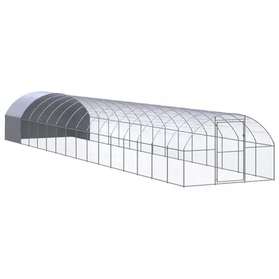 Gossi cotet de gaini pentru exterior, 3x16x2 m, otel zincat