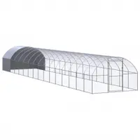 Gossi cotet de gaini pentru exterior, 3x16x2 m, otel zincat