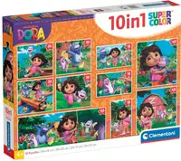Puzzle pentru copii Clementoni 10 în 1 - Dora exploratoarea
