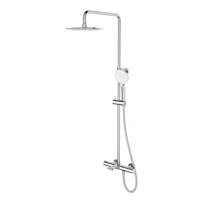 Set coloana de dus cu baterie termostatata, crom, Cersanit Virgo