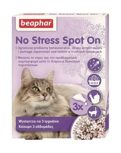 BEAPHAR No Stress Spot Pipete anti stres pentru pisici 3x0,4 ml