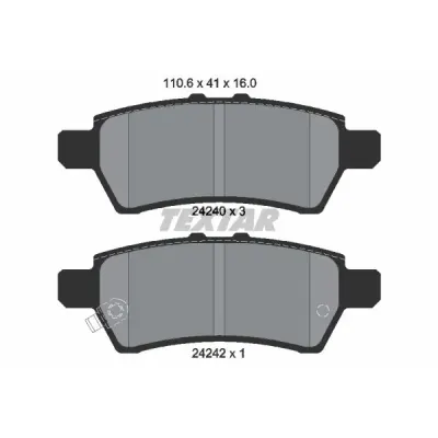 Set placute frana, frana disc TEXTAR 2424001