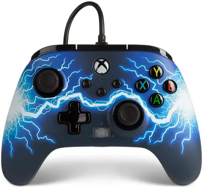 Controller PowerA - Enhanced, cu fir, pentru Xbox One/Series X/S, Arc Lightning