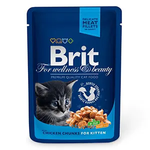 Brit Premium Junior plic hrana umeda pisici, Carne de Pui, 100g 100g