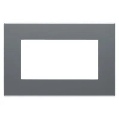 Placa Ornament Dahlia - in Technopolymer - Double Plate - Dark Grey