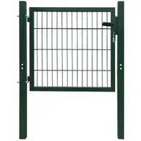vidaXL Poartă de gard 2D (simplă) verde 100x80 cm