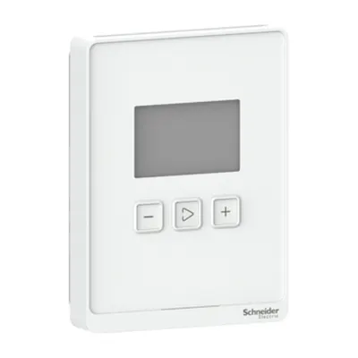 SpaceLogic, Senzor CO2 umiditate, temperatura, 3 butoane/LCD BACnet/Modbus, optim, alb