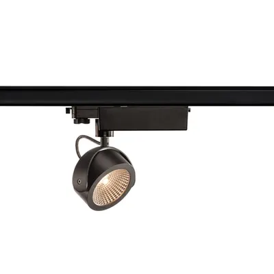 Iluminat decorativ pe sina, Melodii kalu TRACK, la fata locului negru pentru 3 circuite de inalta tensiune, cu LED-uri, 3000K, negru, 60 °, incl. adaptor 3 circuite